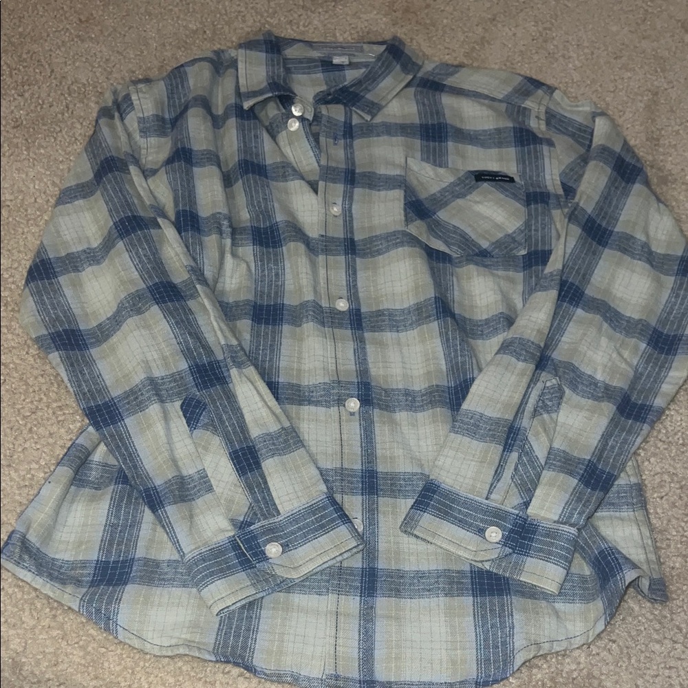 NWOT! Blue and Green Plaid Shirt